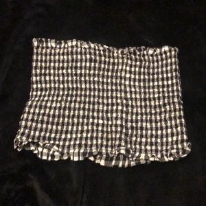 Black and white tube top